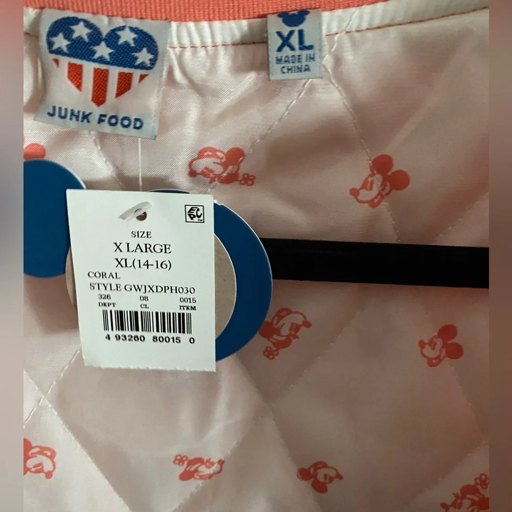 Disney Mickey And Mini Mouse Bomber Jacket Pink XL Girls